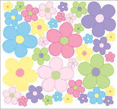 If you are creating spring flowers, then use these flower patterns to color and then use these as spring flowers cut outs. Pastel Daisy Flower Wall Decals Stickers Flower Wall Decor Graphics For Children S Or Nursery Room In Pastel Colors Purple Pink Green Yellow And Blue Walmart Com Walmart Com