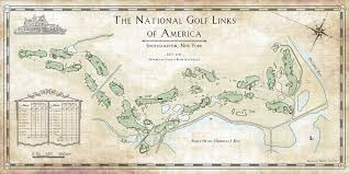National golf links of america. National Golf Links Of America Routing Plan Print On Metal Cutten Golf Course Design