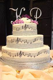 Musical Notes Themed Wedding Cake Cause We Both Love Music Tortas Tematicas Musicales Tartas Musicales Bodas Tematica De Musica