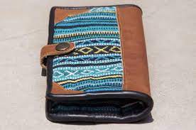 手工編織拼接皮革長夾 長皮夾 零錢包 編織皮夾 藍色海洋真皮皮夾 設計館omhandmade 長短夾 錢包 pinkoi youtube design coin purse purses