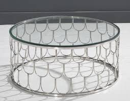 This table can be used for seating placement, cocktail hour or for decorative purposes. Riviera Round Glass Coffee Table Stainless Steel Chrome Base Cfs Furniture Uk