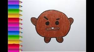 Lihat ide lainnya tentang warna, gambar, anak. Cara Menggambar Dan Mewarnai Karakter Bt21 Shooky Suga Bts Youtube