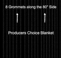 VB72-G Sound Absorption Panels Producers Choice White-Black 8 ft (96" H x  80" W) WITH GROMMETS