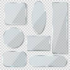 Glass Blank Banners Rectangle Circle Glass Texture Window