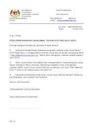 If you think this is an error you may proceed to the troubleshooting section to try to. Surat Makluman Pengisian Markah Saps Docx