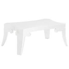 The table comes in a variety of trendy finishes to coordinate with your decor. Bunny Williams Home Pagoda White Coffee Table