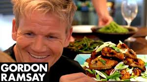 Spicy Chicken Wings Thai Green Curry Rice Green Beans With Chilli Peanut Dressing Gordon Ra Chicken Wings Spicy Gordon Ramsay Recipe Gordon Ramsey Recipes