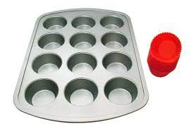 Choose from 1900+ muffin tray graphic resources and download in the form of png, eps, ai or psd. Kitchen Elements Commercial Muffin Tray With Silicone Muffin Cups 12 Cup Red Don T Get Left Behind Bakeware Set Silicone Muffin Cups Bakeware Essentials