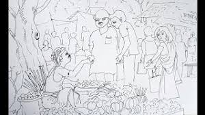 Mar 06, 2020 · a traditional provençal market has been held at the cours lafayette since the 18th century. Simple Market Drawing How To Draw Village Market Easy Market Drawing Youtube