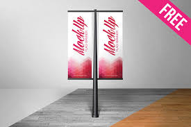 Download Free Flag Banner Mock Up In Psd Free Psd Templates