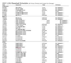 What you need to know to watch the lsu vs. 2021 Lsu Baseball Tv Online Schedule Released Wgno