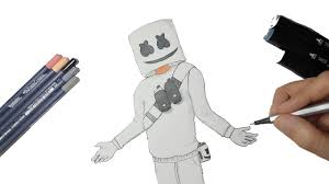 Being the main promotional star for the showtime event as well as a musical rival against major lazer. How To Draw Marshmello Fortnite Youtube