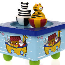 Noah stands with his wife on the ship. Wooden Music Box Noah S Ark Mywoodentoys