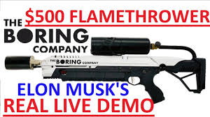 The boring company says shipping will kick off in the spring (northern hemisphere) for its flamethrower. Elon Musk S Live Demo The Boring Company 500usd Flamethrower Pre Order Now Open Youtube