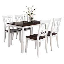 53 round kitchen tables and chairs sets, round white. Merax Dining Table Set Kitchen Dining Table Set For 4 Wood Table And Chairs Set Cherry White Farmhouse Goals
