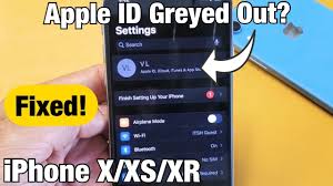 Iphone X Xs Xr Apple Id Greyed Out Fixed Youtube