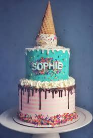 The Cake Is Homemade Decorated With Happy Birthday Sophie Ice Cream Party Cake Ice Cream Birthday Party Ice Cream Birthday Party Theme Ice Cream Party Cake