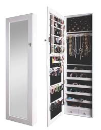 New listingherron wall jewelry cabinet armoire with mirror, door or wall mounted jewelry to. 2021 10 Best Full Length Mirror Jewelry Storage Cabinets Peachy Rooms