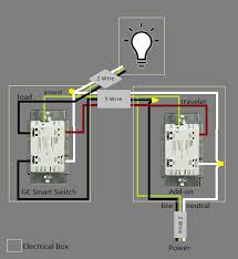 Again, in this case, a larger than normal device box is required at the light, due to box fill calculations (most regular size octagon boxes will only accommodate seven wires; Faq Ge 3 Way Wiring Faq Smartthings Community