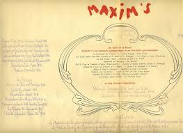 Maxims Menu 3 C Jpg 799 581 Paris Restaurants France Cafe Cafe Menu