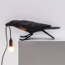 Thai vintage handmade asian oriental handcraft night owl bird bedside table lights or floor wood paper lamp home decor bedroom decoration modern design from thailand. Italian Design Animal Seletti Bird Table Lamp For Living Room Bedroom Bedside Resin Bird Desk Lights Home Decor Furniture Desk Lamps Aliexpress