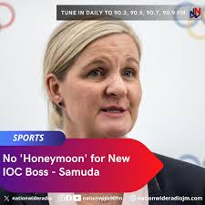 President of the Jamaica Olympic Association, JOA, Christopher Samuda, says  there'll be no honeymoon period for Zimbabwe's sports minister, Kirsty  Coventry, as she takes control of the International Olympic Committee, IOC.  Coventry