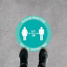 Download Customize This Social Distancing Floor Sticker To Match Your Brand