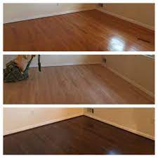 Before During And After Photos Of Our Refinished Red Cedar Flooring Stain Used Refinish Wood Floors Dark Wood Floors Living Room Refinishing Hardwood Floors