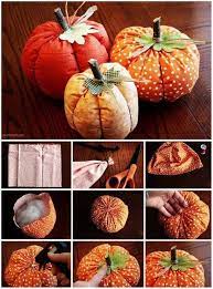 Fabric Pumpkin For Halloween Halloween Diy Crafts Fall Diy Pumpkin Crafts