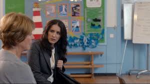 Karen white ( vicky mcclure ), the big city journalist who parachuted into broadchurch to cover danny's murder, sweet talks her new lapdog, olly, into writing a story that will run under her byline about jack marshall ( david bradley ). Broadchurch Review 1 04