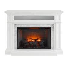 Home Decorators Collection Charice 57 In Freestanding Infrared Electric Fireplace In White With Carrara Marble Surround 1357fm 33 201 The Home Depot Electric Fireplace Freestanding Fireplace Fireplace