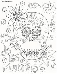 But great art takes time. Day Of The Dead Coloring Pages Doodle Art Alley