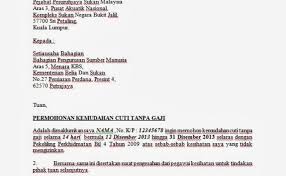 Sehari sesudah liburan, aku pergi ke desa. Contoh Surat Kepada Klinik Kesihatan Malaycaca