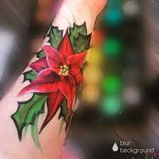 Poinsettia Birth Flower Tattoos Flower Tattoo Body Art
