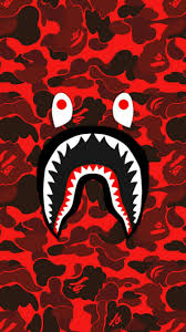 High resolution awesome bape camo wallpaper hd siwallpaperhd 1920×1080. Bape Shark Face Red Camo Hypebeast Iphone Wallpaper Bape Wallpaper Iphone Bape Shark Wallpaper