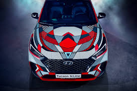 In 6,2 sekunden soll der hyundai i20 n aus dem stand auf 100 km/h beschleunigen und bis zu 230 km/h schnell sein. Hyundai Marks Tucson N Line Launch With Drive A Statement Art Car Carscoops