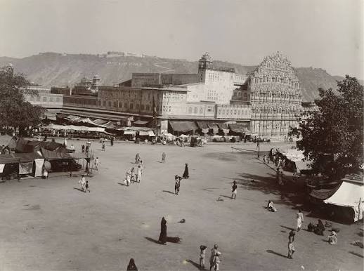 Hawa Mahal (Palace of Winds), Jaipur, Rajasthan - 1905 - Old Indian Photos