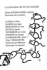 Comptine Des Jours De La Semaine En Noir Et Blanc La Semaine De Petite Souris Dis Bonjour Au Soleil Comptines Comptine Illustree Comptine Maternelle