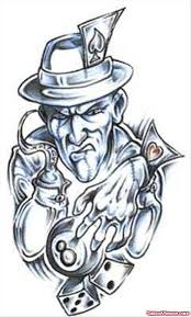Holding the cash money tattoo on sleeve. Grey Ink Cash Money Gangsta Tattoo Design