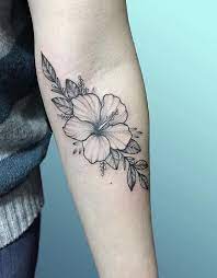 Hawaiian Flower Tattoos Black And White Novocom Top