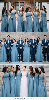 12 Stunning Steel Blue Bridesmaid Dresses That Will Make You Stand Out Steel Blue Bridesmaid Dresses Blue Bridesmaids Winter Bridesmaid Dresses
