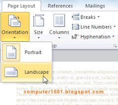 Cara Membuat Halaman Portrait Dan Landscape Dalam Dokumen Yang Sama Di Word Computer 1001