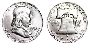 1952 Franklin Half Dollar Liberty Bell Coin Value Prices