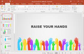 Get powerpoint templates for your presentations. Animated Raise Your Hands Powerpoint Template