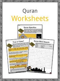 quran facts worksheets basics orgaquran style themes for kids