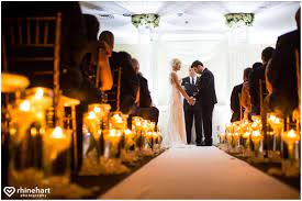 Candle Lit Indoor Ceremony Historic Wedding Venue Gettysburg Hotel Indoor Ceremony
