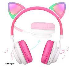 Headphones For Kids Bluetooth Wireless With Led Bluetooth Headphones Cute Headphones Kids Headphones
