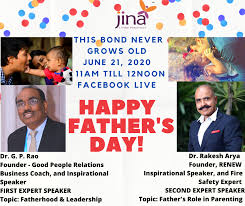 Parenting advice from one of america's favorite experts. Jina Living Positively Super Excited To Introduce The Two Eminent Speakers For Father S Day Facebook Live Our First Expert Speaker Dr G P Rao He Is Founder Of Good People
