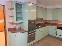 Vintage Metal Green Cabinets Kitchen In 2020 Green Kitchen Cabinets Metal Kitchen Cabinets Green Cabinets