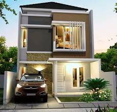 Gambar rumah minimalis modern 2 lantai. 15 Inspirasi Fasad Rumah Minimalis 2 Lantai Dengan Atap Limasan